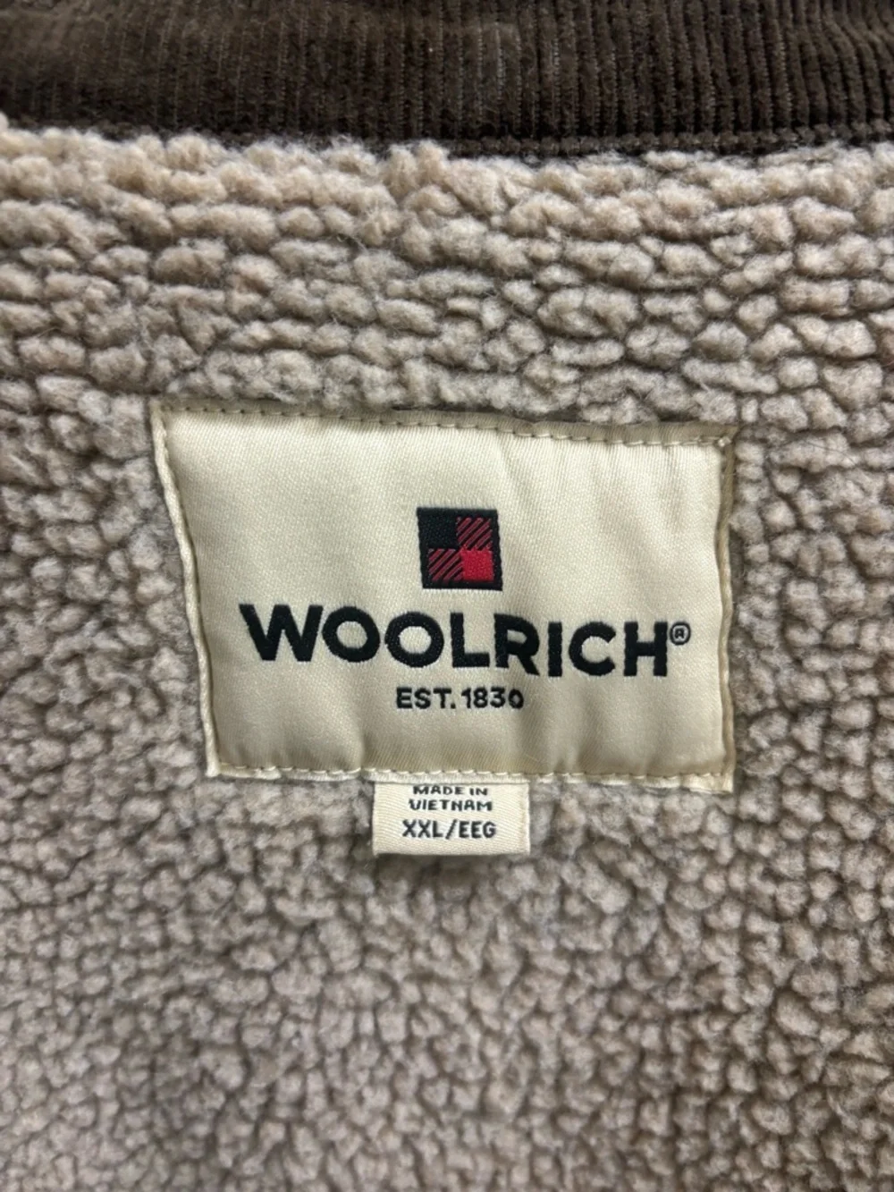Woolrich Barn Jacket men’s XXL Sherpa Lined Canvas Chore Coat Brown Workwear
